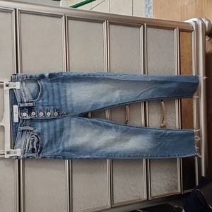 High waisted button up jeans